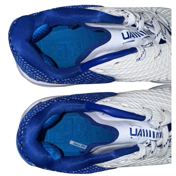 Under Armour Glyde 2 MT Womens 5.5 Metal Softball Cleats White Blue 3026601-101 - Picture 4 of 6